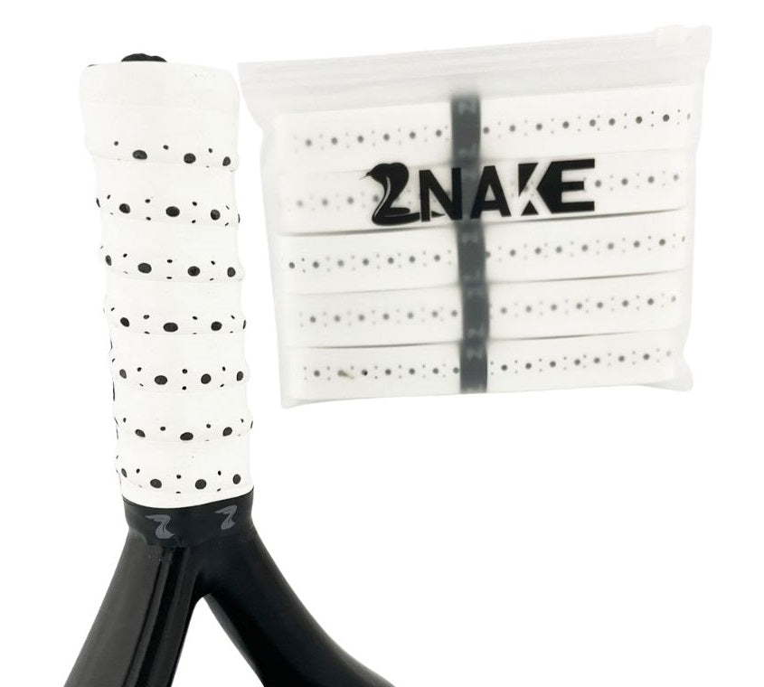 Znake Viper Sticky Padel Overgrips (5 pcs, White)