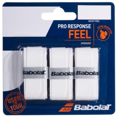 Babolat Pro Response Overgrip (Vit, 3-Pack)