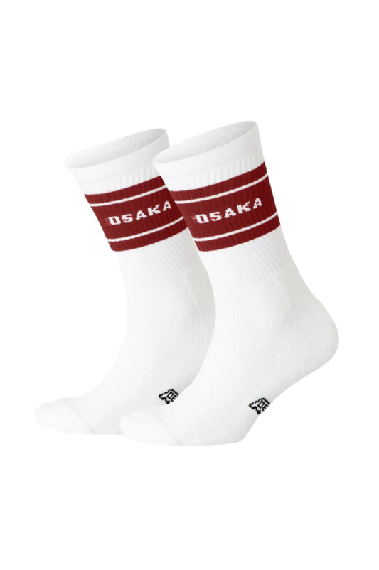 Osaka Socks 2-pack (Vit/Vinröd)