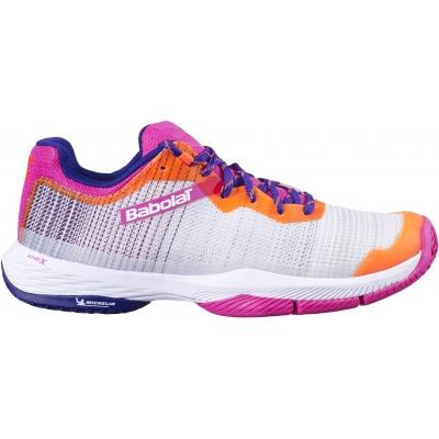 Babolat Jet Ritma Women Padelskor (Grå/ Rosa Påfågel)