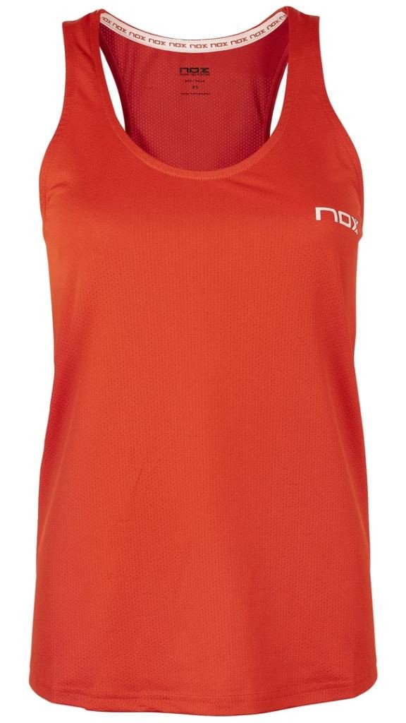 Nox Women's linne (Röd med Vit Loga)