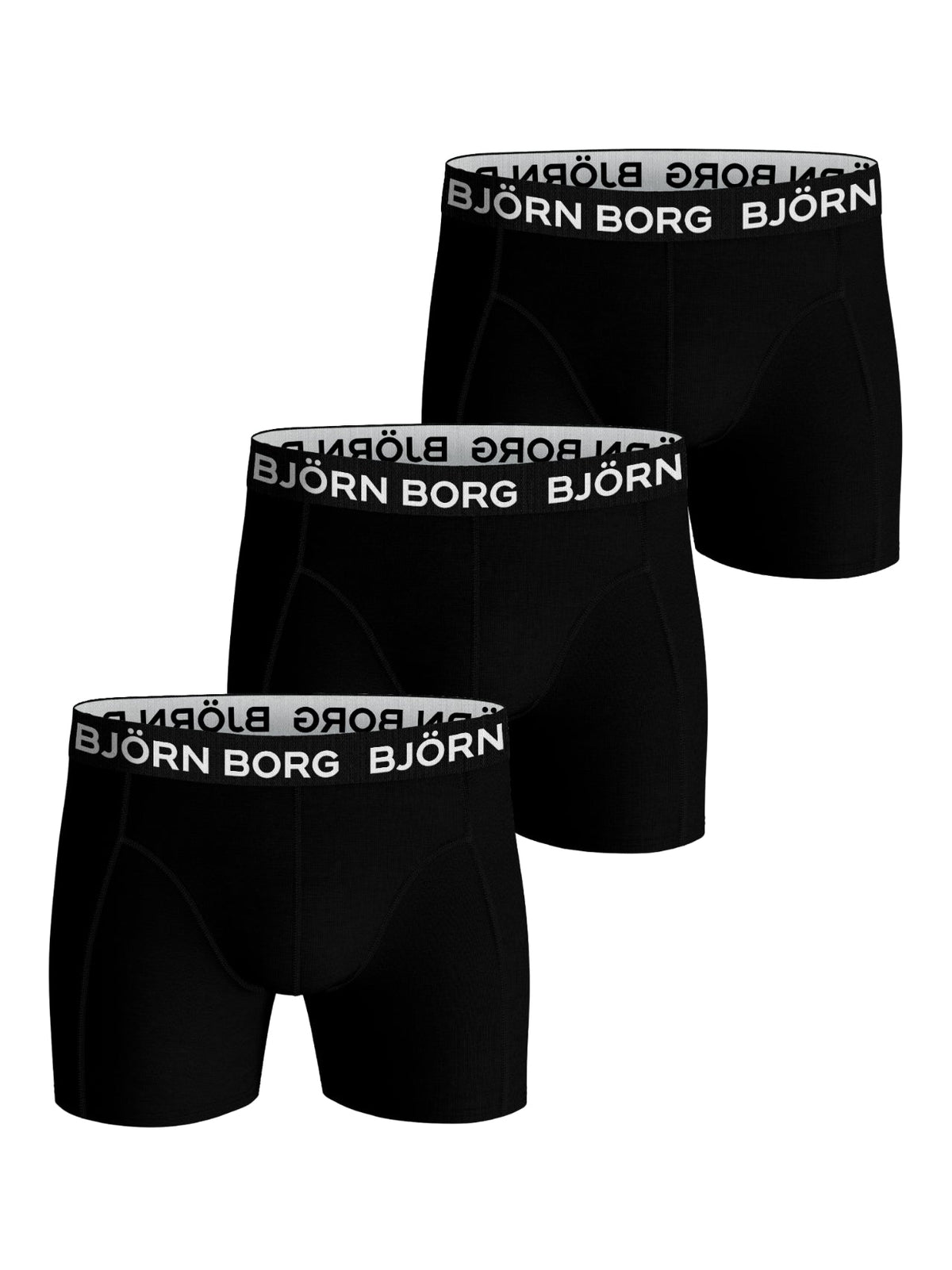 Björn Borg Cotton Stretch 3-pack Black Boxershorts