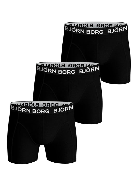Björn Borg Cotton Stretch 3-pack Black Boxershorts
