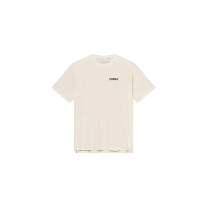 Cuera Active Light Weight T-shirt (Off White w. Navy/Green)