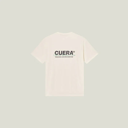 Cuera Active Light Weight T-shirt (Off White w. Navy/Green)