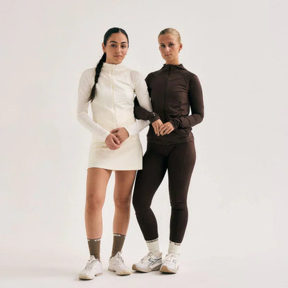 Cuera Active Zip Cardigan (Dark Brown)