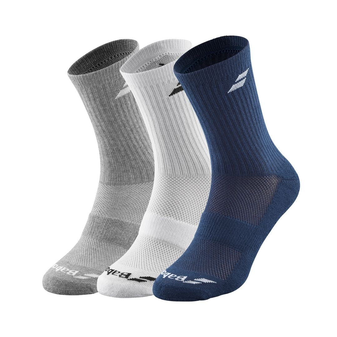 Babolat Strumpor 3-Pack (White/Estate Blue/Grey)