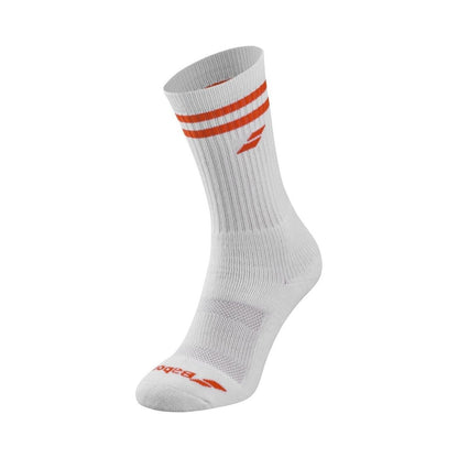 Babolat Team Single Socks Men Strumpor (White/Cherry Tomato)