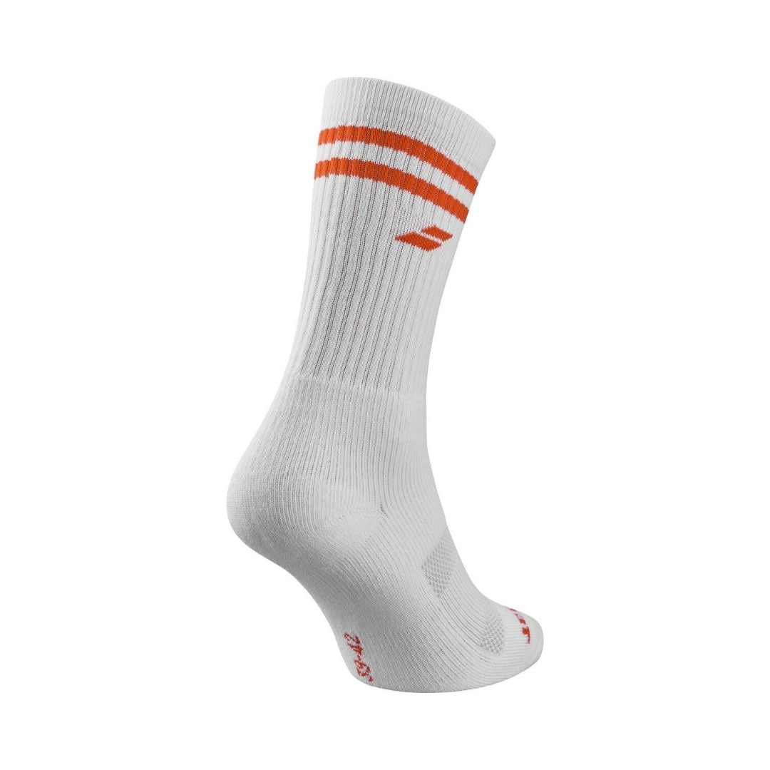 Babolat Team Single Socks Men Strumpor (White/Cherry Tomato)