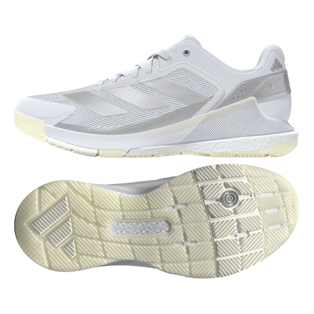 Adidas Crazyquick Boost Women Padelskor (Cloud White/Silver Metallic/Zero Metallic)
