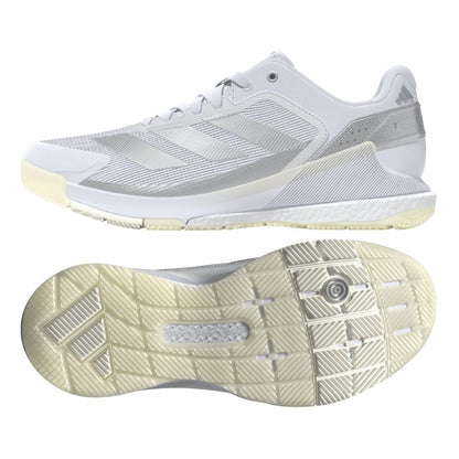 Adidas Crazyquick Boost Women Padelskor (Cloud White/Silver Metallic/Zero Metallic)