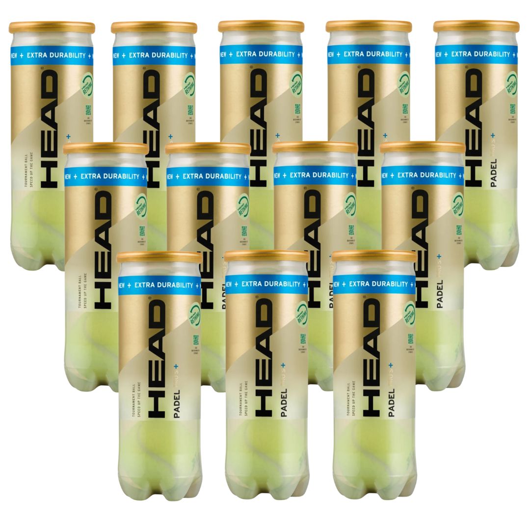 Paket med 12 rör Head Padel Pro S+