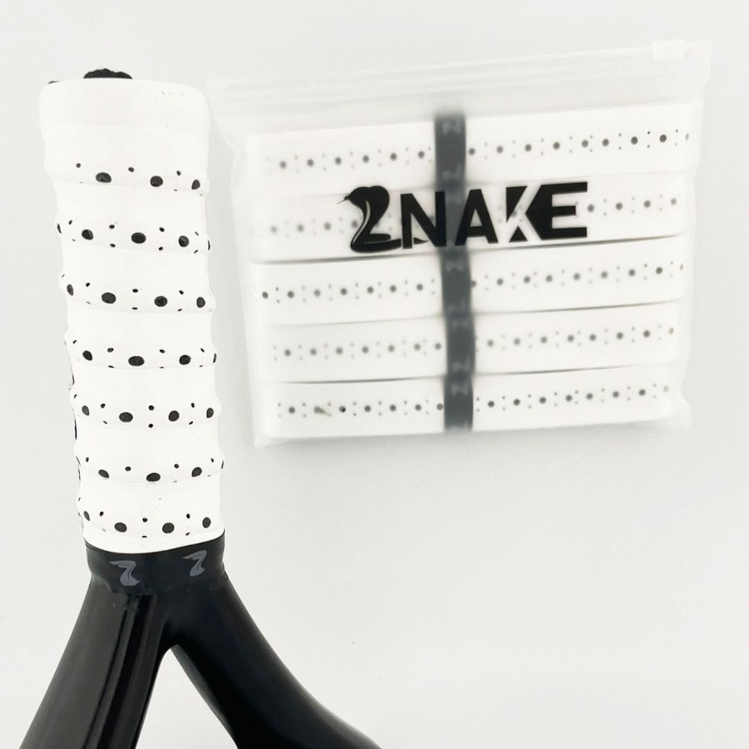 Znake Viper Sticky Padel Overgrips (5 st, Vit) padellife