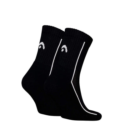 Head Performance Short Crew Tennissockar (2-pack, Svart)