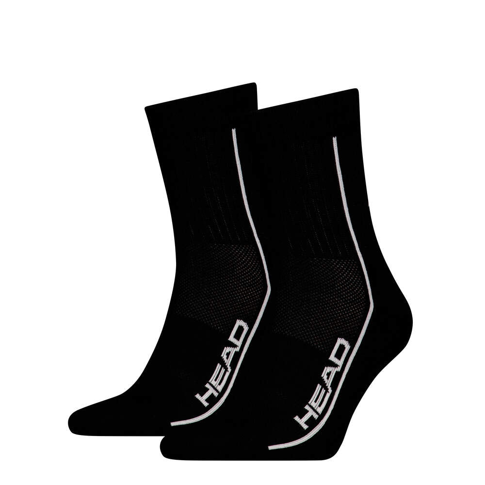 Head Performance Short Crew Tennissockar (2-pack, Svart)