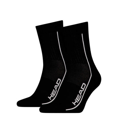 Head Performance Short Crew Tennissockar (2-pack, Svart)