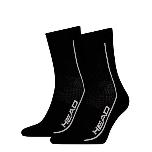 Head Performance Short Crew Tennissockar (2-pack, Svart)
