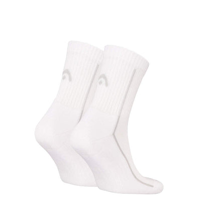 Head Performance Short Crew Tennissockor (2-pack, Vit)