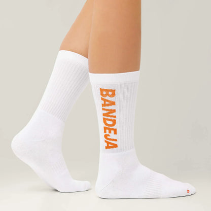 Cuera Bandeja Padel Strømper (2-Pak, Hvid/Orange)