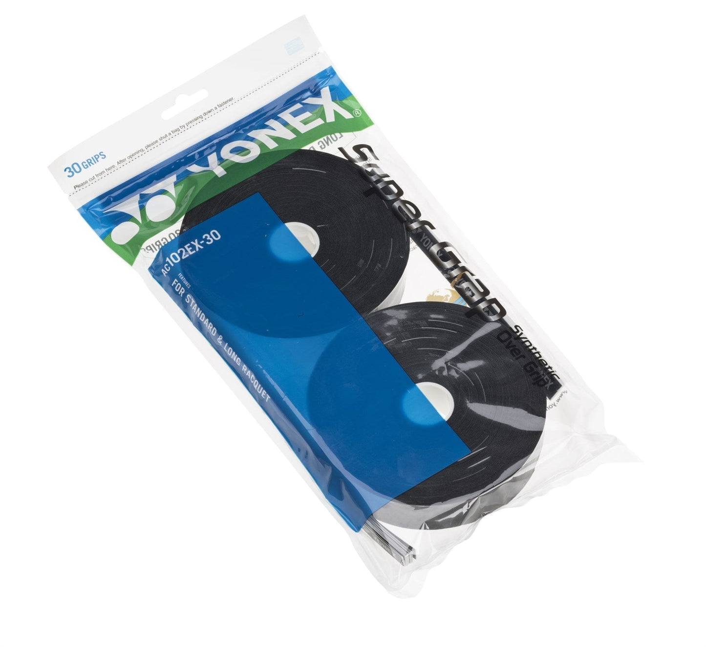 Yonex Wet Super Grip Overgrip (30-pack, svart)