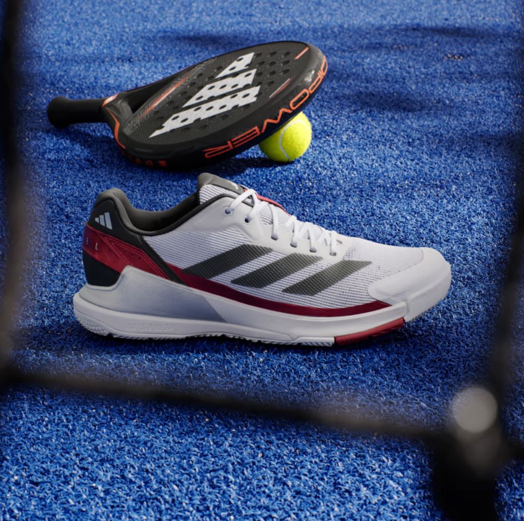 Adidas Crazyquick LS Padelskor (Cloud White/Core Black/Lucid Red)