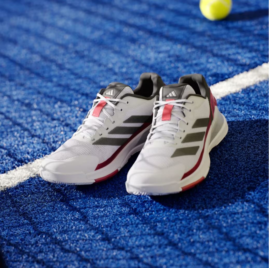 Adidas Crazyquick LS Padelskor (Cloud White/Core Black/Lucid Red)