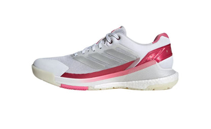 Adidas Crazyquick Padelskor (Cloud White/Silver Metallic/Lucid Pink)