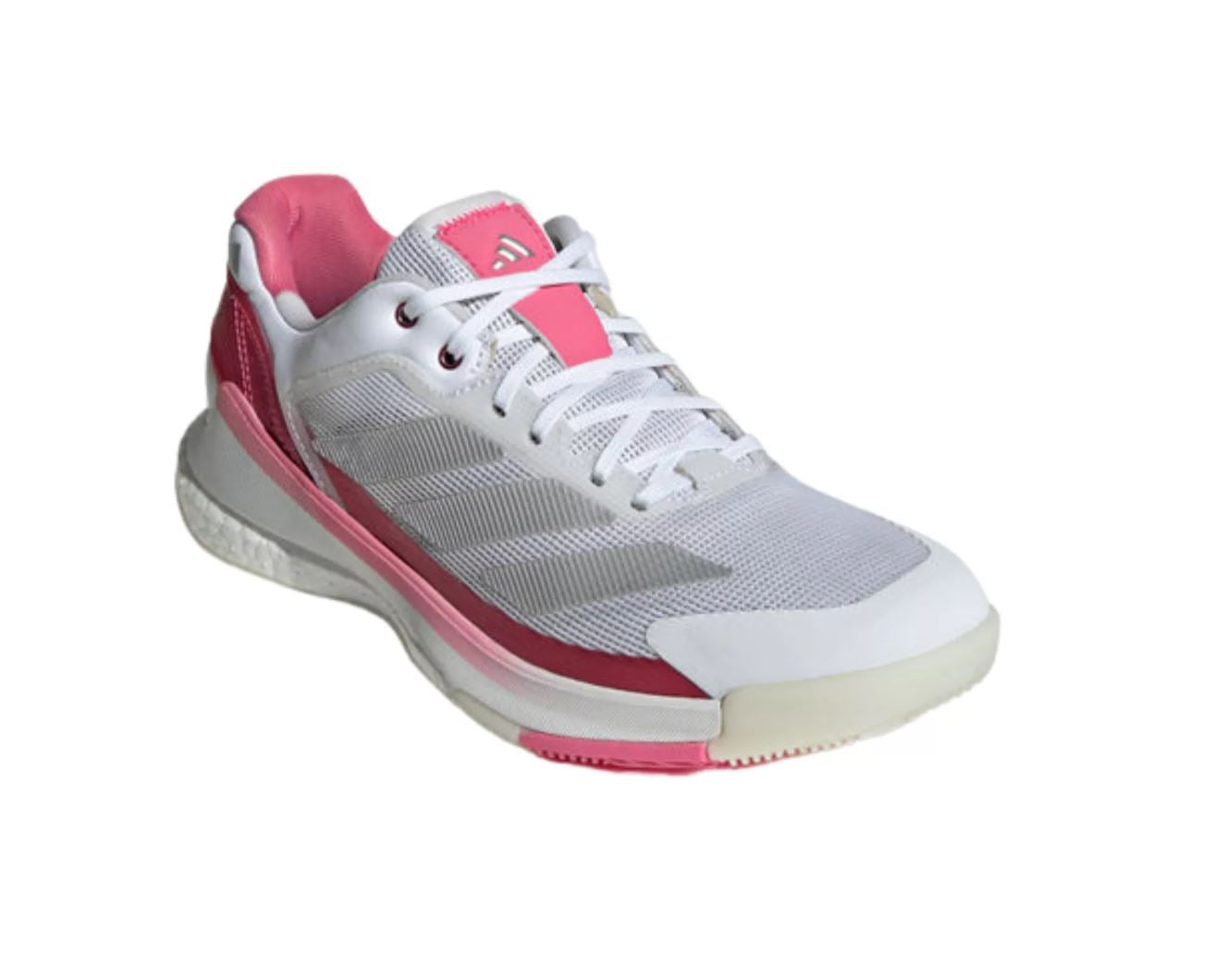 Adidas Crazyquick Padelskor (Cloud White/Silver Metallic/Lucid Pink)