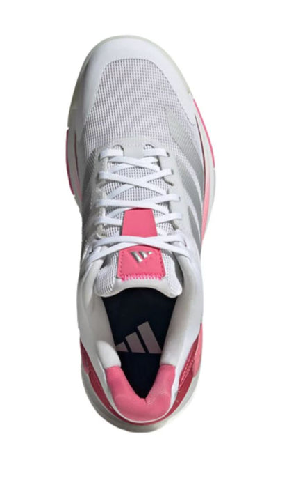 Adidas Crazyquick Padelskor (Cloud White/Silver Metallic/Lucid Pink)