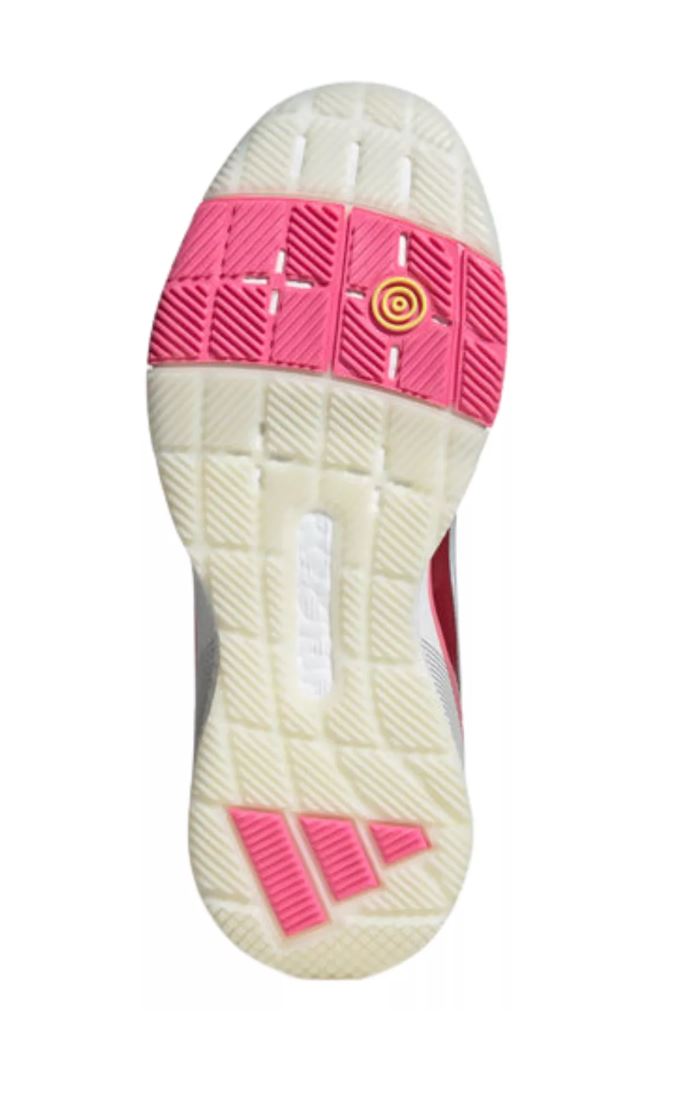 Adidas Crazyquick Padelskor (Cloud White/Silver Metallic/Lucid Pink)