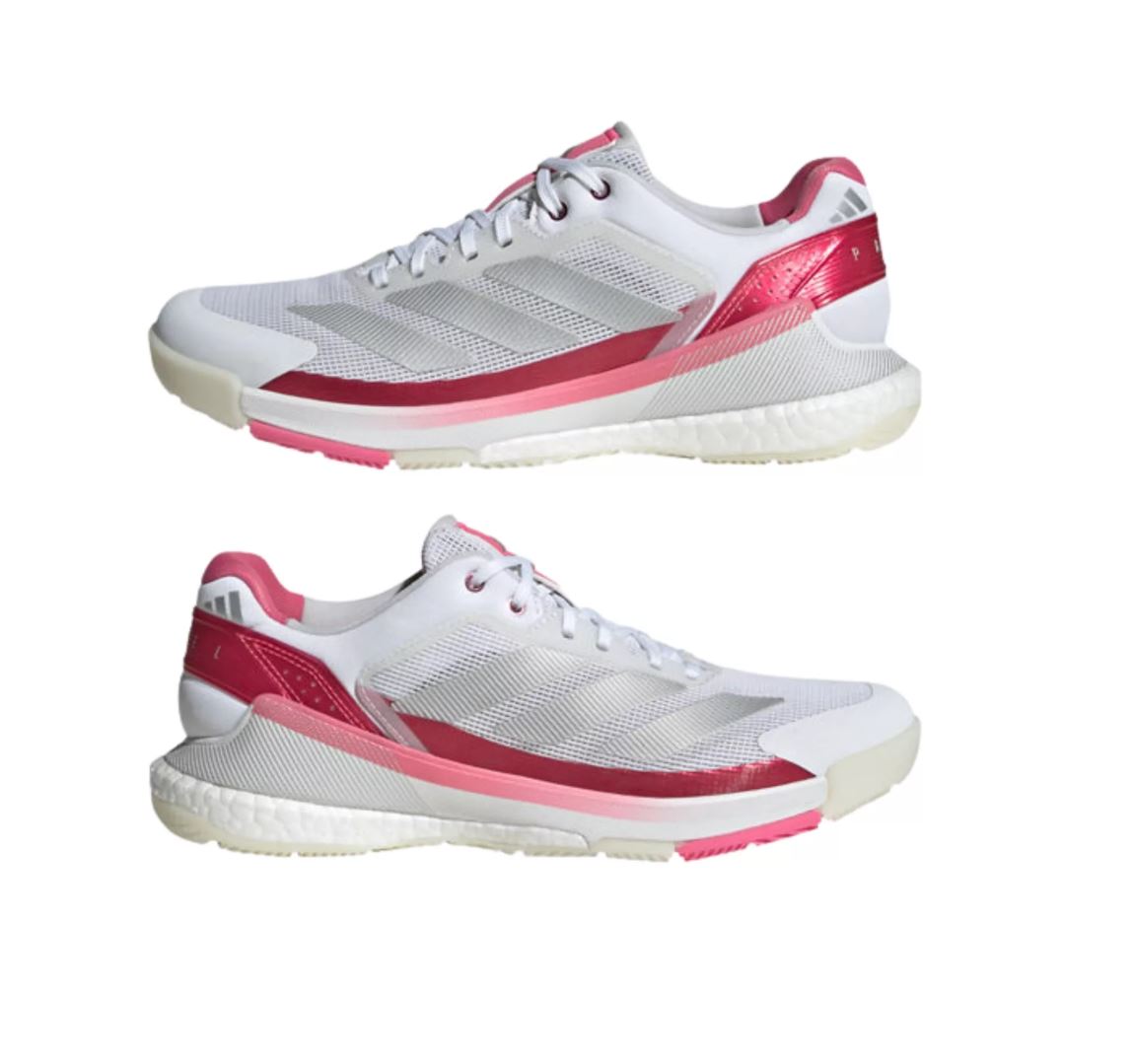 Adidas Crazyquick Padelskor (Cloud White/Silver Metallic/Lucid Pink)