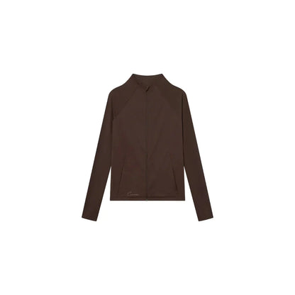 Cuera Active Zip Cardigan (Dark Brown)