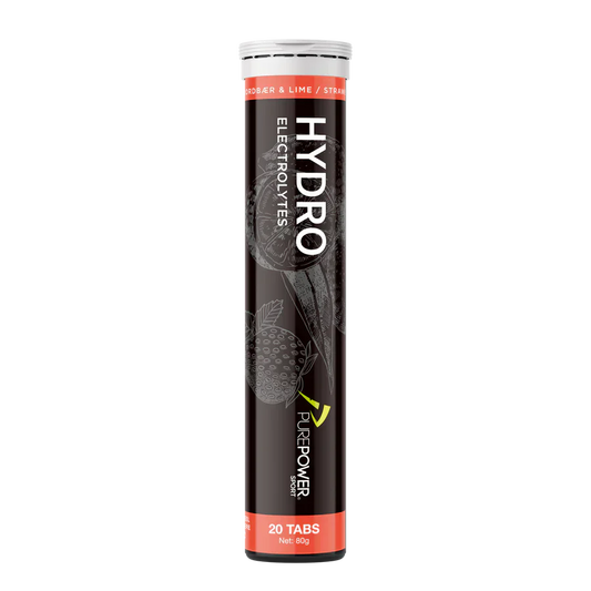 PurePower HydroTabs Elektrolyter – Jordgubb/Lime smak (1 tub med 20 tabletter)
