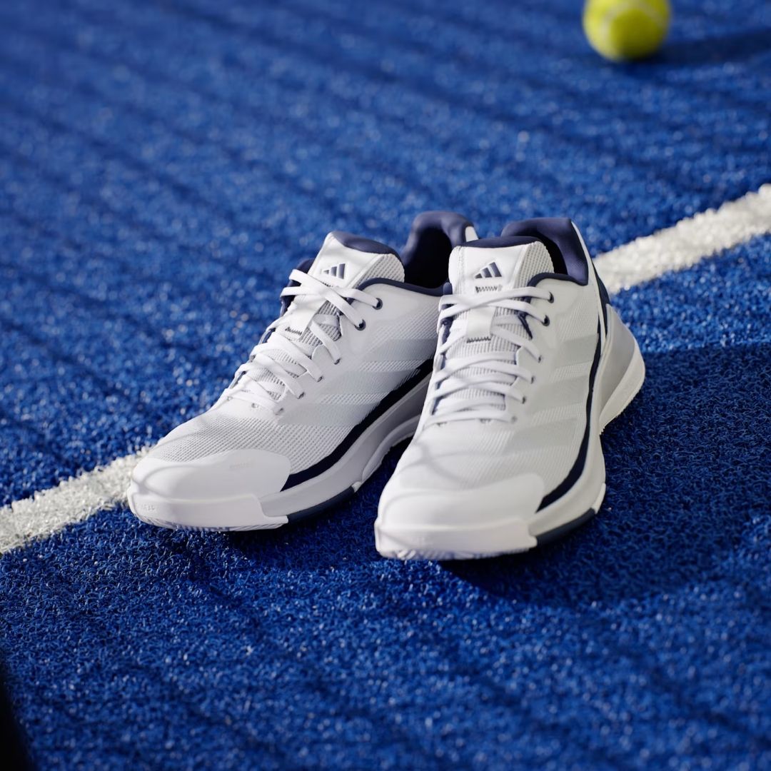 Adidas Crazyquick LS Men Padelsko (Cloud White/Silver Metallic/Dark Blue)
