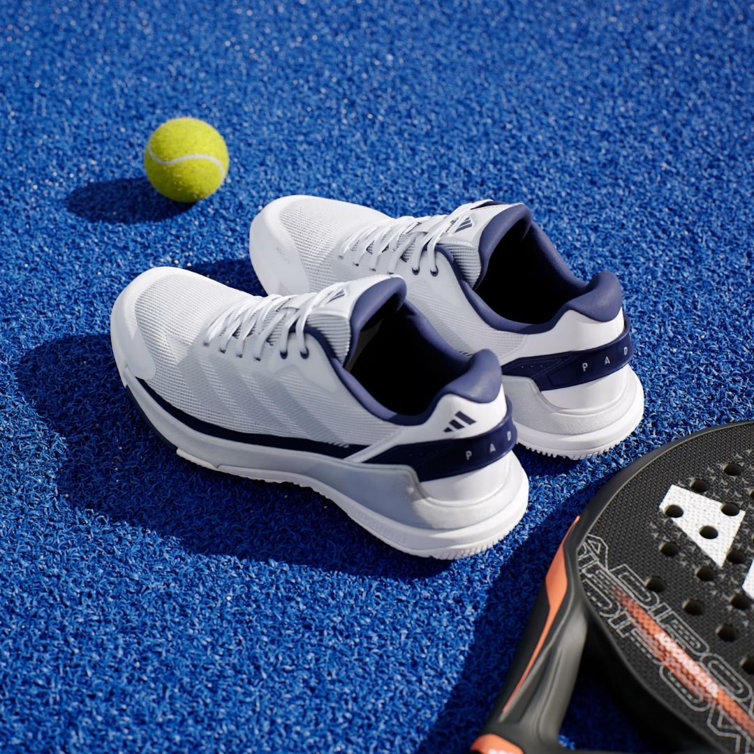 Adidas Crazyquick LS Men Padelsko (Cloud White/Silver Metallic/Dark Blue)