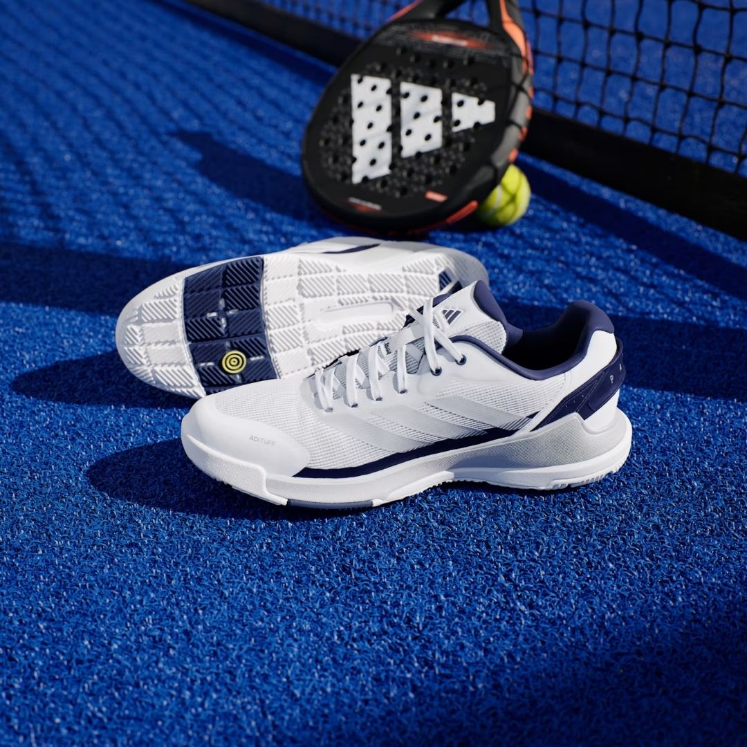 Adidas Crazyquick LS Men Padelsko (Cloud White/Silver Metallic/Dark Blue)