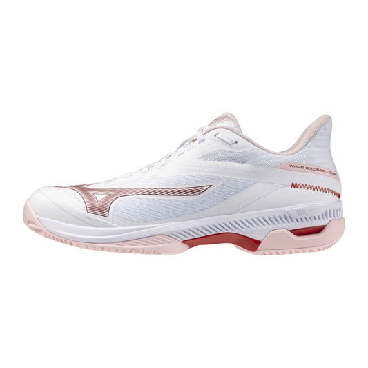 Mizuno Wave Exceed Court CC Women (White/Pinkesque/Barbados Cherry)