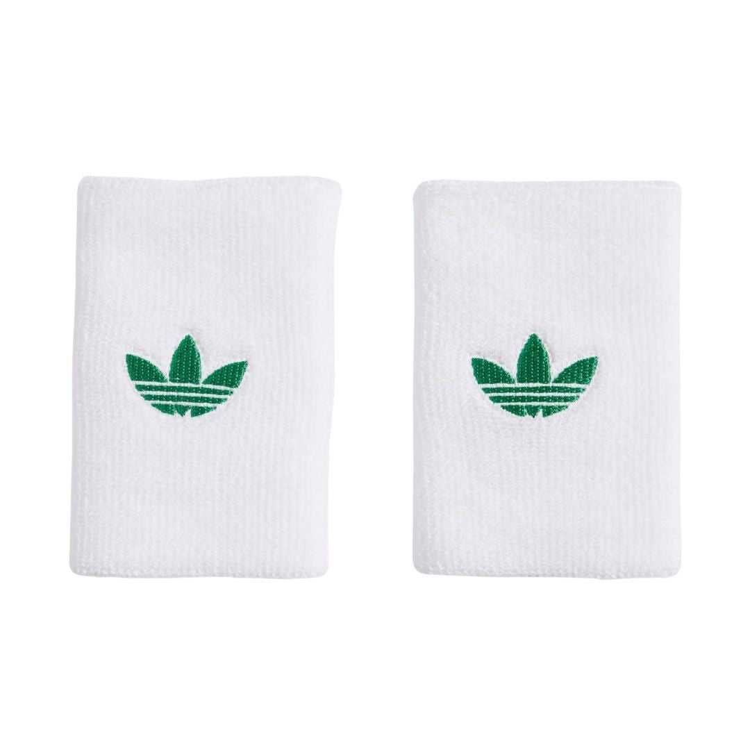 Adidas Originals Large Wristbands (2-Pack, White/Green)