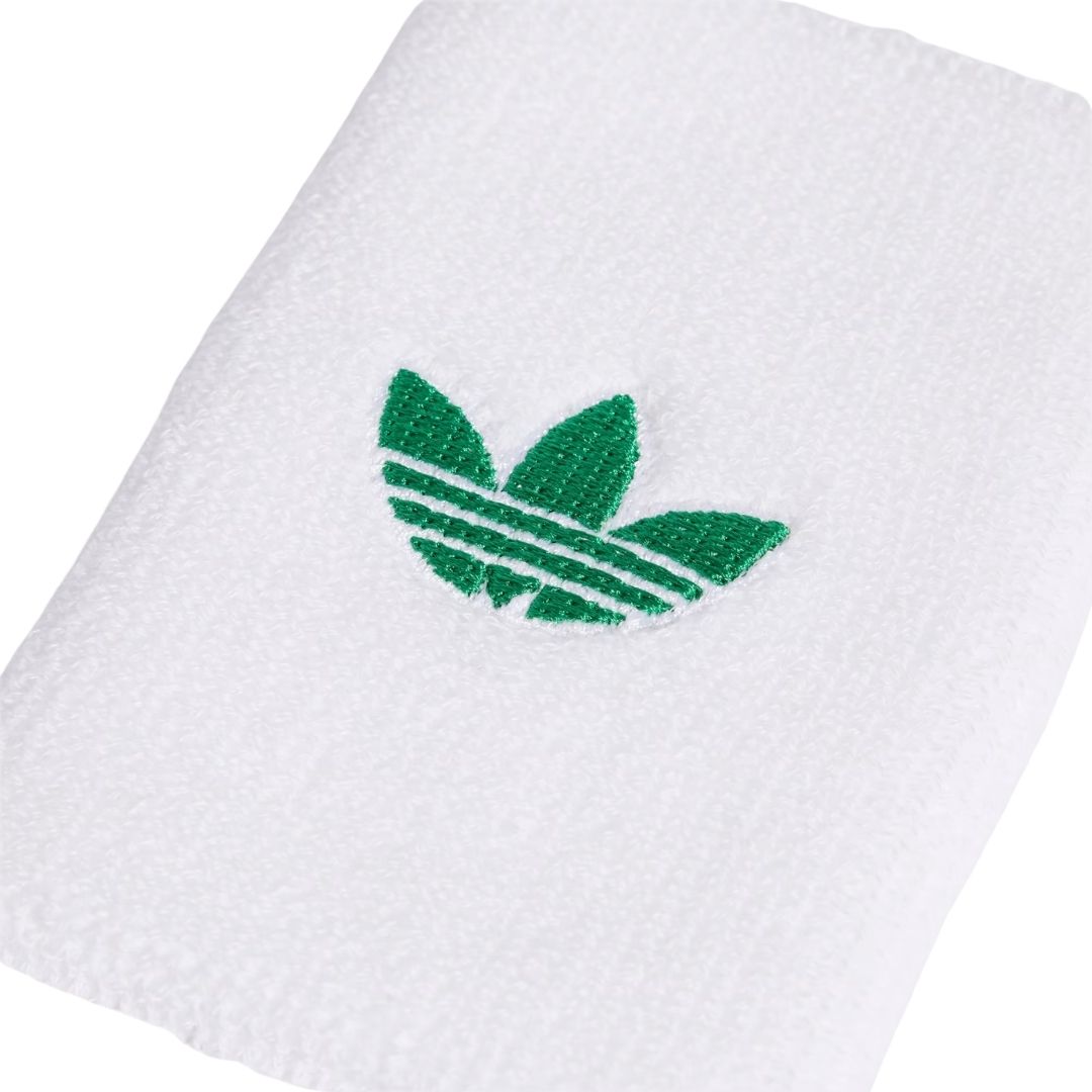 Adidas Originals Large Wristbands (2-Pack, White/Green)