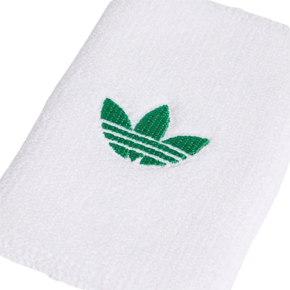 Adidas Originals Large Wristbands (2-Pack, White/Green)