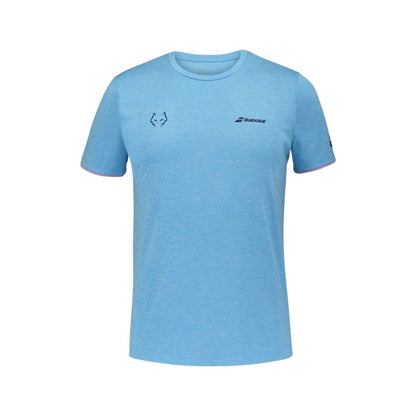 Babolat Crew Neck Tee Juan Lebron T-shirt (Cyan Blue Heather)