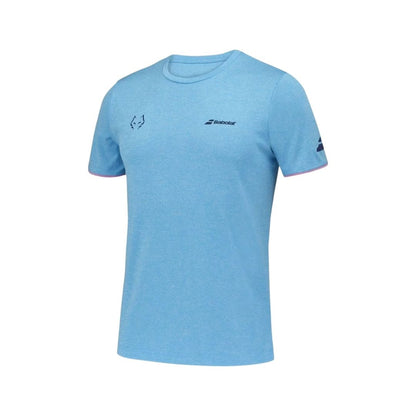 Babolat Crew Neck Tee Juan Lebron T-shirt (Cyan Blue Heather)