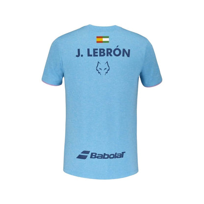Babolat Crew Neck Tee Juan Lebron T-shirt (Cyan Blue Heather)