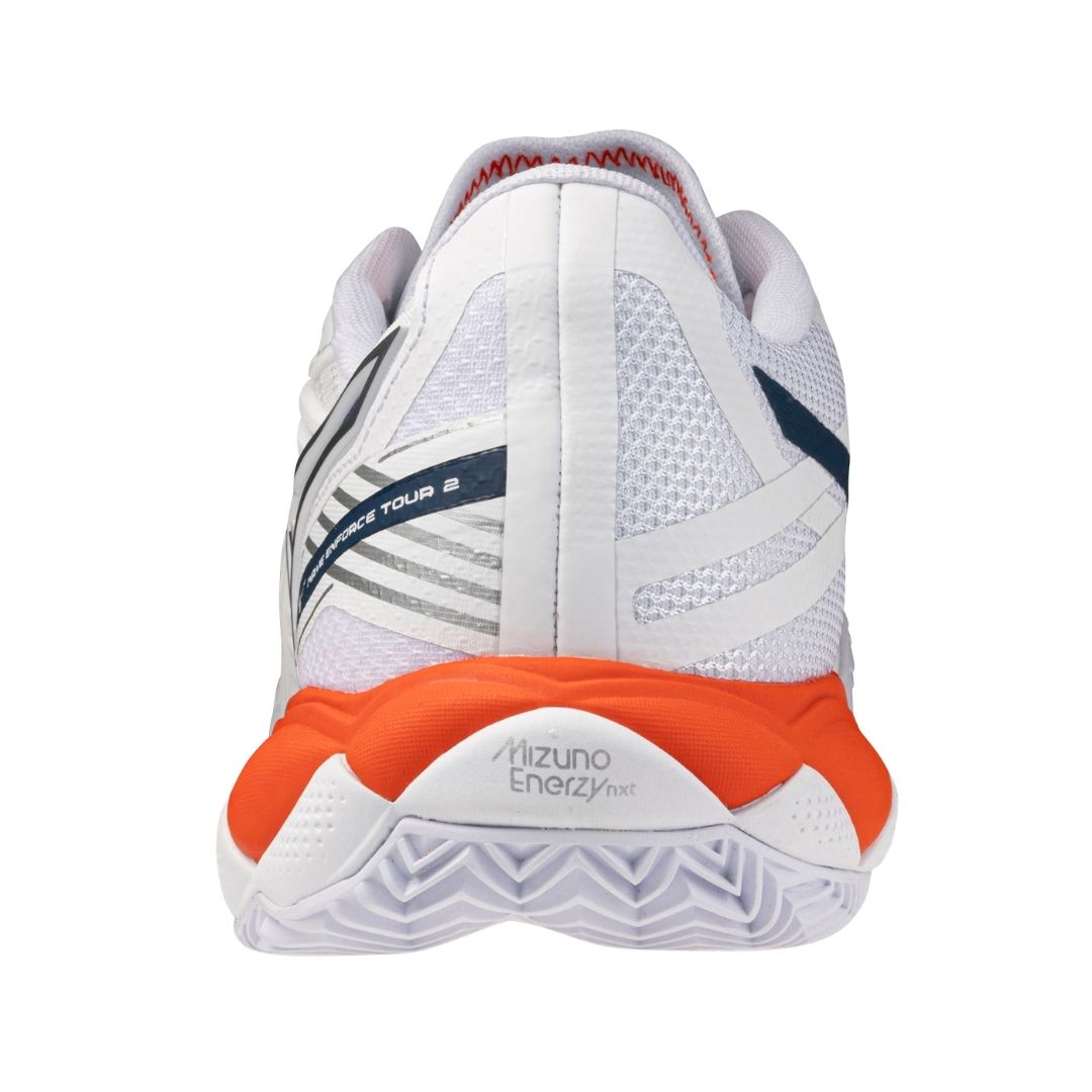 Mizuno Wave Enforce Tour 2 CC (U) (White/Insignia Blue/Orange) Skor