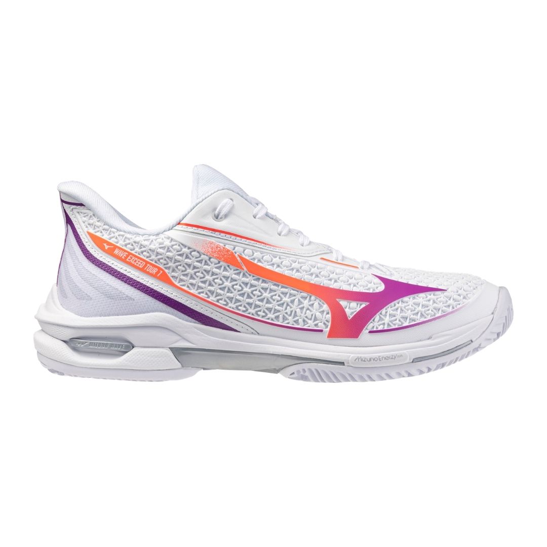 Mizuno Wave Exceed Tour 7 CC (W) (White/Dahlia/Lava Orange) Skor