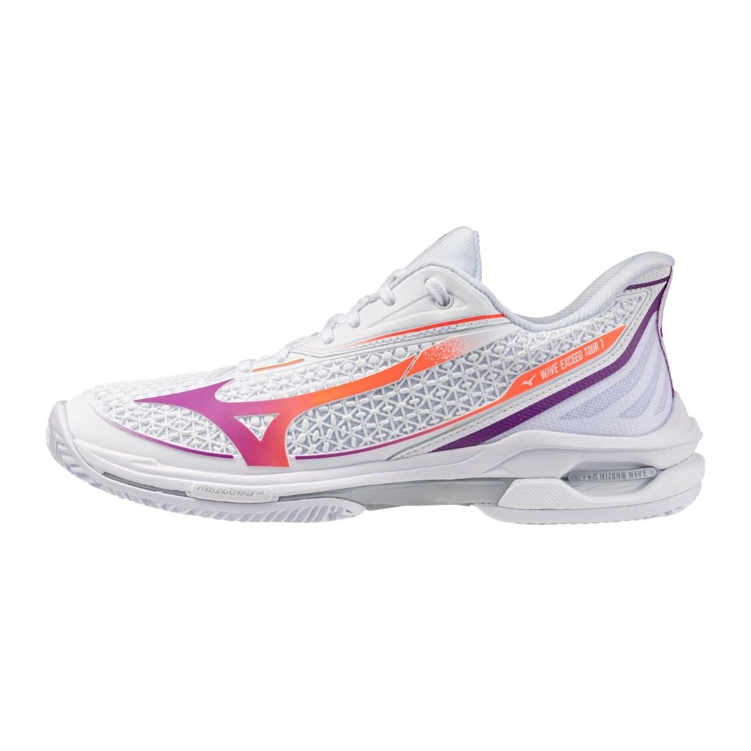 Mizuno Wave Exceed Tour 7 CC (W) (White/Dahlia/Lava Orange) Skor