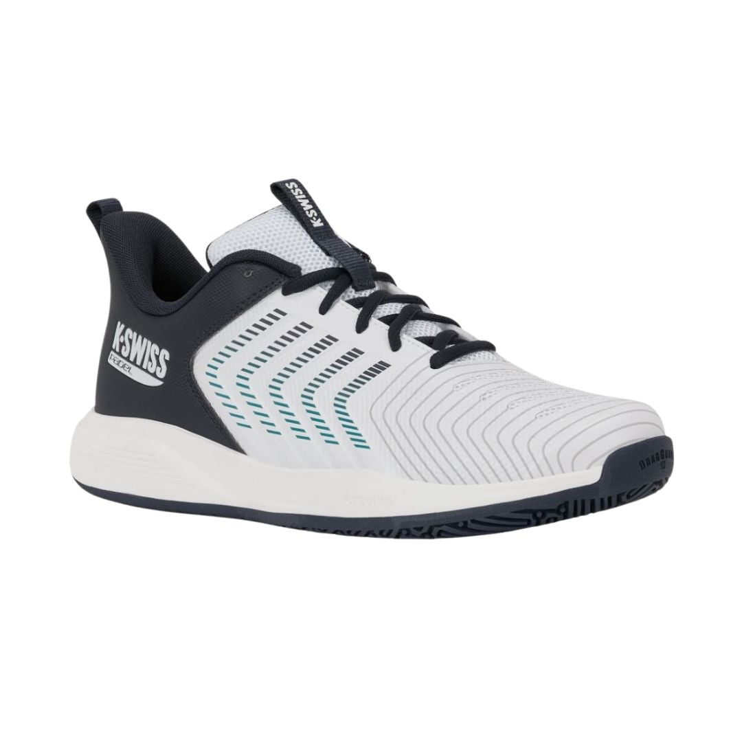 K-Swiss Ultrashot Light (White/Carbon/Baltic) Padelskor
