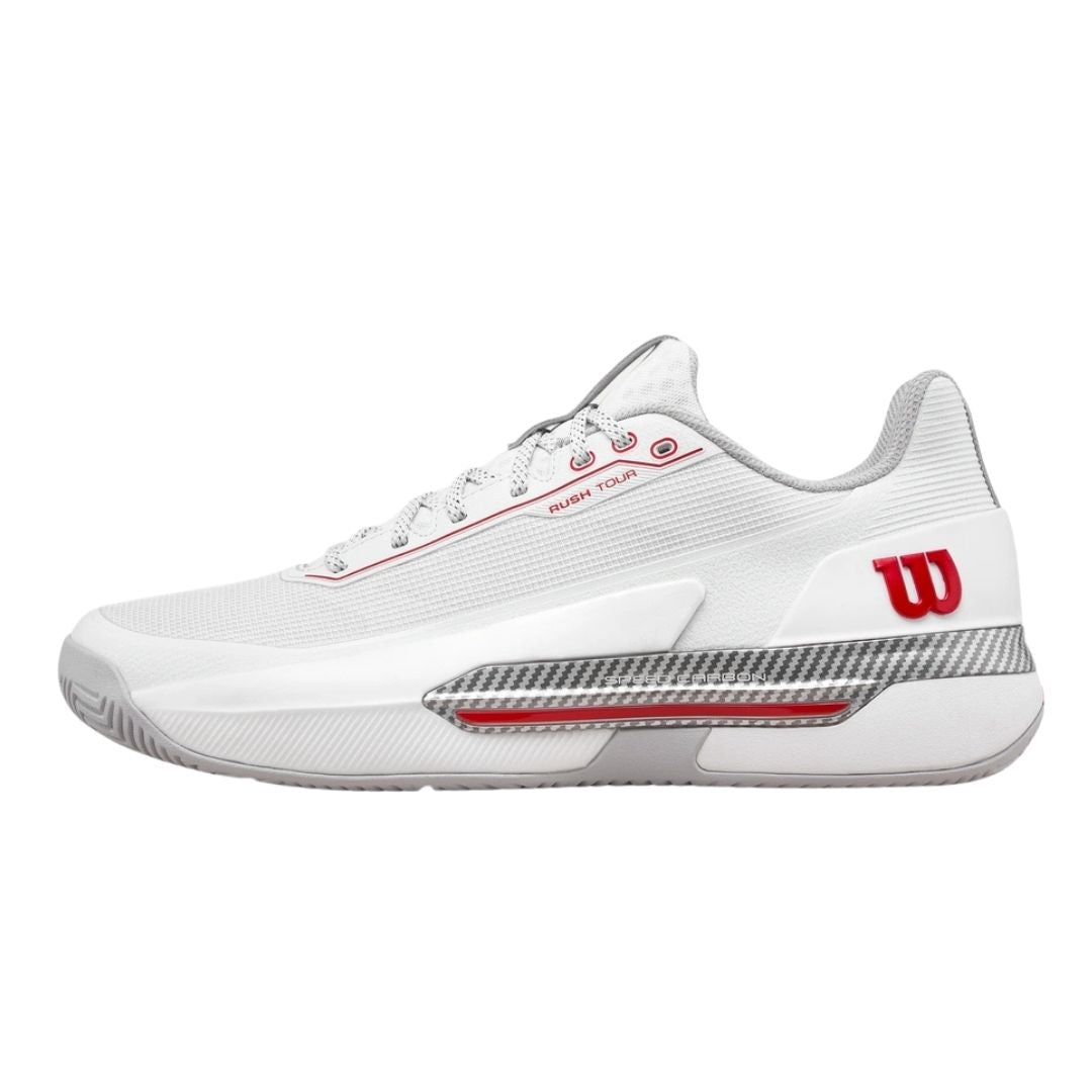 Wilson Rush Tour 5 CTC Padelskor (Bright White/Wilson Red/Microchip)