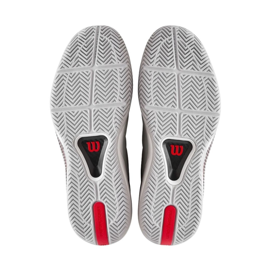Wilson Rush Tour 5 CTC Padelskor (Bright White/Wilson Red/Microchip)