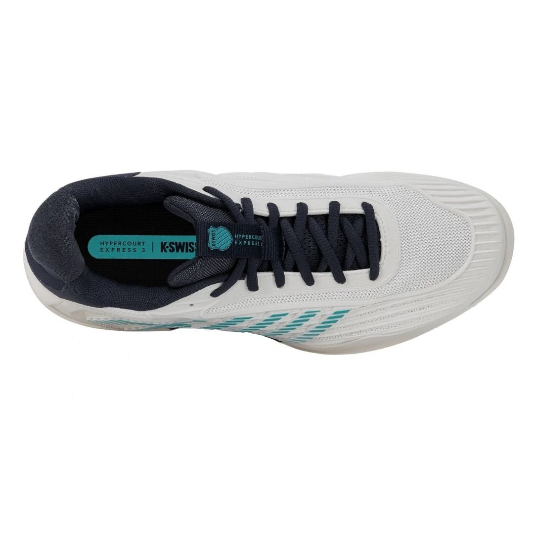 K-Swiss Hypercourt Express 3 Padelskor (Blanc de Blanc/Carbon/Baltic)